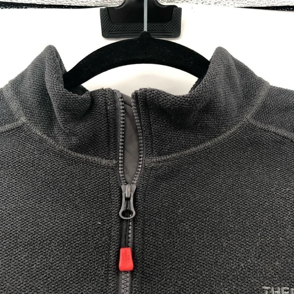 THE NORTH FACE Full Zip Sweatshirt Men L Grey Pockets Outdoor Active Layer Gray